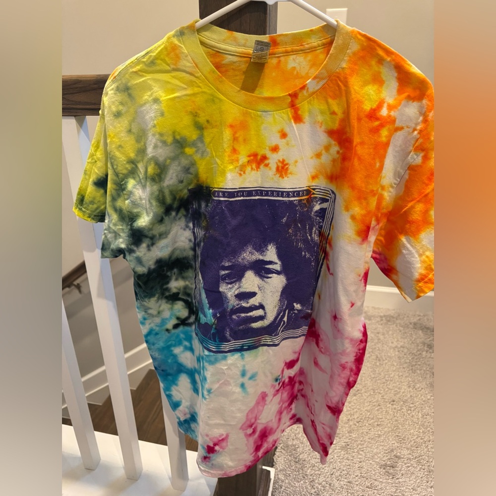 Jimi Hendrix large new tie dye tshirt